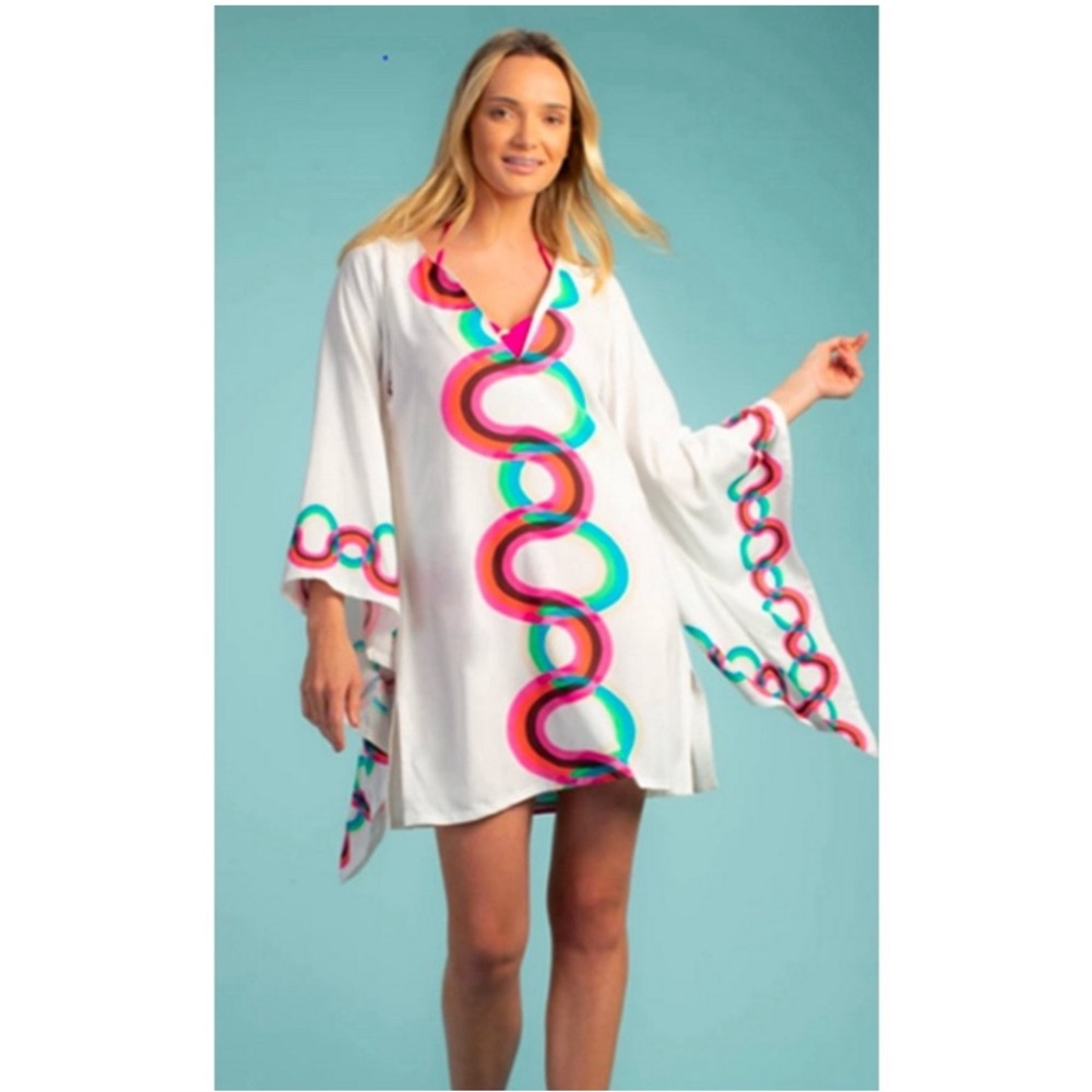 Trina Turk Kaleidoscope CoverUp dress 💕NEW NWT 🏖️  beach/ Pool Swim Resortwear
